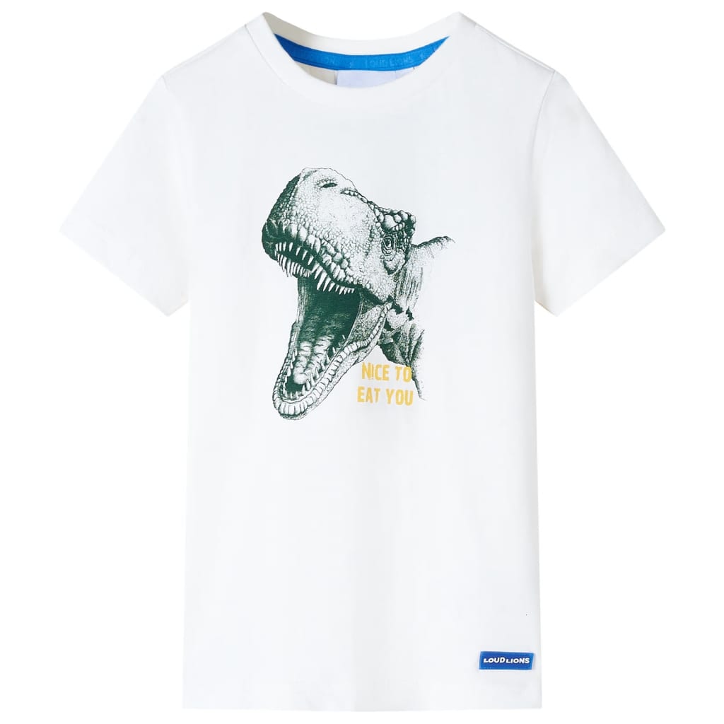 vidaXL Kids'T-shirt Ecru 92 1