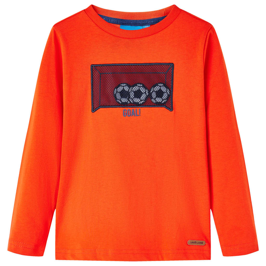 vidaXL Kids'T-shirt with Long Sleeves Bright Orange 116 1