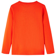 vidaXL Kids'T-shirt with Long Sleeves Bright Orange 116 2