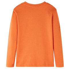 vidaXL Kids'T-shirt with Long Sleeves Dark Orange 92 2