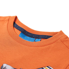 vidaXL Kids'T-shirt with Long Sleeves Dark Orange 92 3