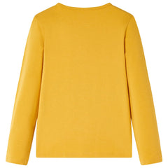 vidaXL Kids'T-shirt with Long Sleeves Dark Ochre 104 2