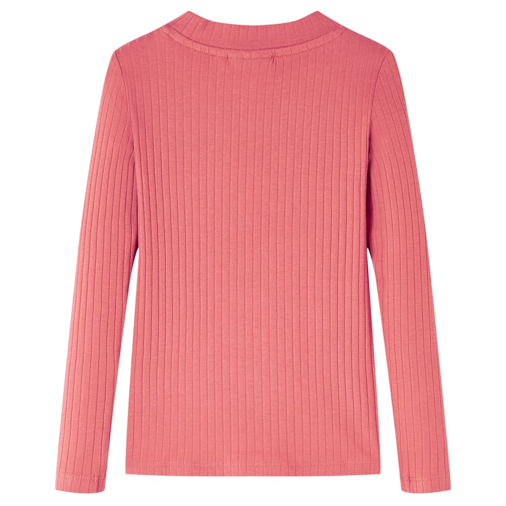 vidaXL Kids'T-shirt with Long Sleeves Old Pink 128 2