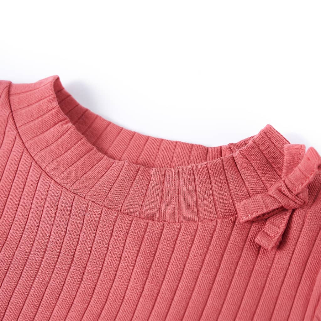 vidaXL Kids'T-shirt with Long Sleeves Old Pink 128 3