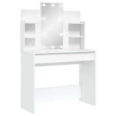 vidaXL Dressing Table with LED Lights White 96x40x142 cm 2