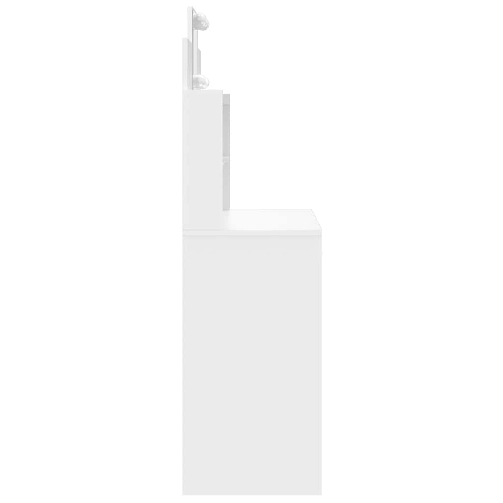 vidaXL Dressing Table with LED Lights White 96x40x142 cm 4
