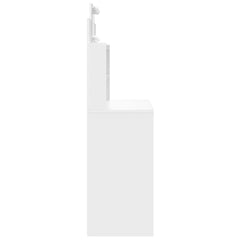 vidaXL Dressing Table with LED Lights White 96x40x142 cm 4