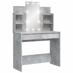 vidaXL Dressing Table with LED Lights Concrete Grey 96x40x142 cm 2