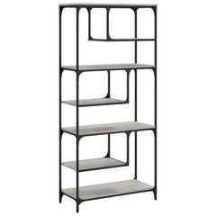 vidaXL Bookcase Grey Sonoma 81x36x176 cm Engineered Wood 6
