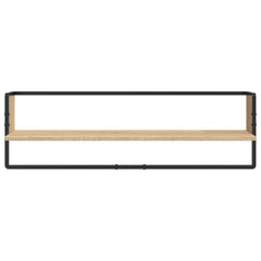 vidaXL 6 Piece Wall Shelf Set with Bars Sonoma Oak Engineered Wood 5