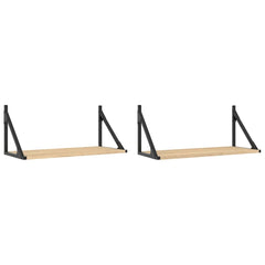 vidaXL Wall Shelves 2 pcs Sonoma Oak 60x25x25.5 cm Engineered wood 2
