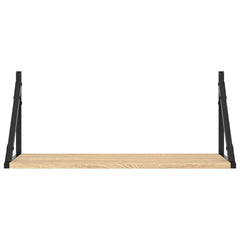vidaXL Wall Shelves 2 pcs Sonoma Oak 60x25x25.5 cm Engineered wood 5