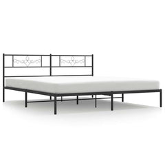 vidaXL Bed Frame | Black | Powder-Coated Steel | 193x203 cm | Bed Frame 2