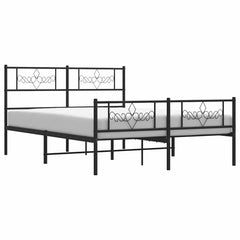 vidaXL Bed Frame | Black | Powder-Coated Steel | Double | Bed Frame 5