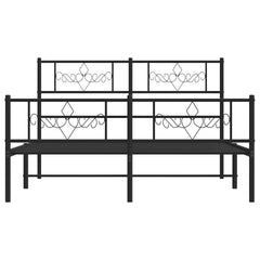 vidaXL Bed Frame | Black | Powder-Coated Steel | Double | Bed Frame 6