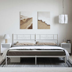 vidaXL Bed Frame | White | Powder-Coated Steel | Double | Bed Frame 4