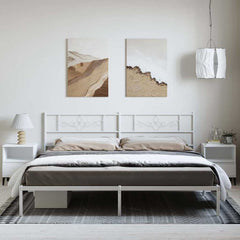 vidaXL Bed Frame | White | Powder-Coated Steel | 193x203cm | Modern | Bed Frame 4