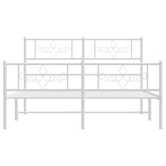 vidaXL Bed Frame | White | Powder-coated steel | Double size | Bed Frame 6