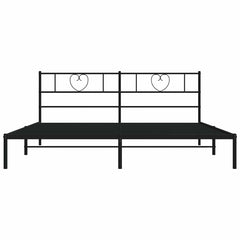 vidaXL Metal Bed Frame without Mattress with Headboard Black 193x203cm 6
