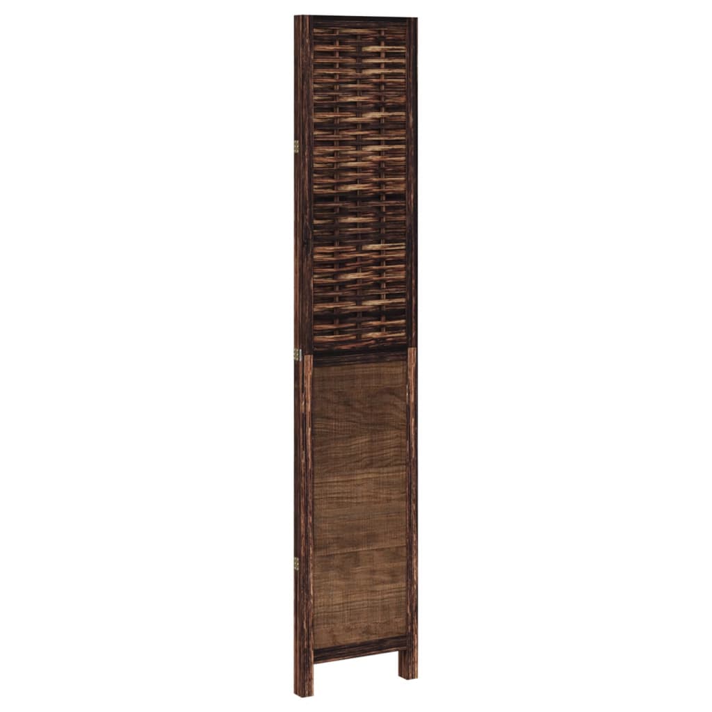 Room Divider Panels Dark Brown Solid Wood Paulownia 40 x 200 cm 3
