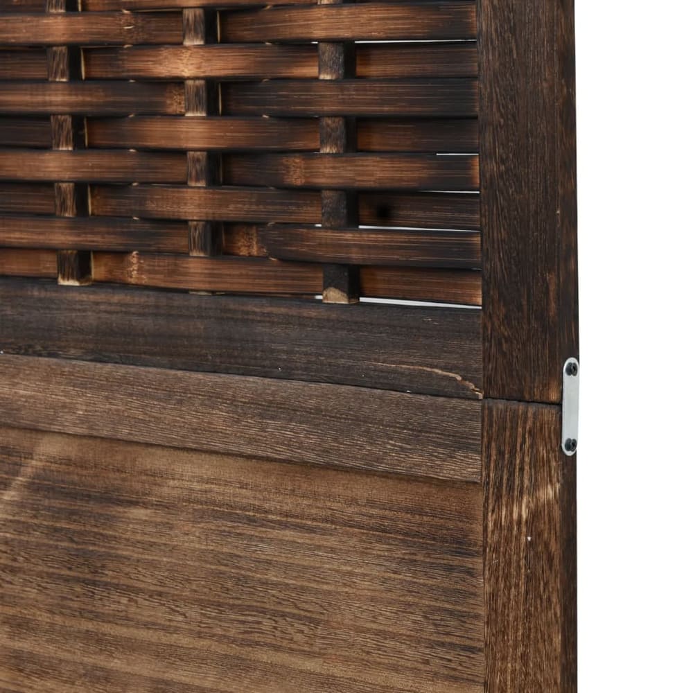 Room Divider Panels Dark Brown Solid Wood Paulownia 40 x 200 cm 3