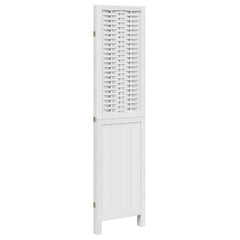 vidaXL Room Divider 3 Panels White Solid Wood Paulownia 5