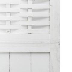 vidaXL Room Divider 3 Panels White Solid Wood Paulownia 6