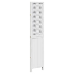 vidaXL Room Divider 3 Panels White Solid Wood Paulownia 5