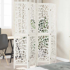 Room Divider Panels White Solid Wood Paulownia 40 x 180 cm 4