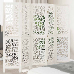 Room Divider Panels White Solid Wood Paulownia 40 x 160 cm 5