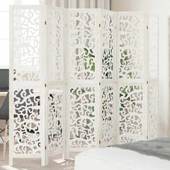Room Divider Panels White Solid Wood Paulownia 40 x 180 cm 6