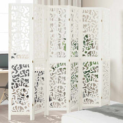 Room Divider Panels White Solid Wood Paulownia 40 x 200 cm 6