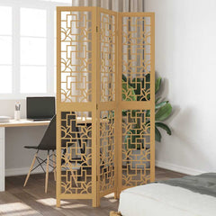 Room Divider Panels Brown Solid Wood Paulownia 40 x 200 cm 3