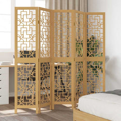 Room Divider Panels Brown Solid Wood Paulownia 40 x 180 cm 5