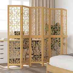 Room Divider Panels Brown Solid Wood Paulownia 40 x 180 cm 6