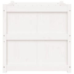 vidaXL Garden Planter White 70x70x70 cm Solid Wood Pine 5