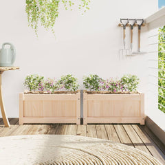 vidaXL Garden Planters 2 pcs Solid Wood Pine 3