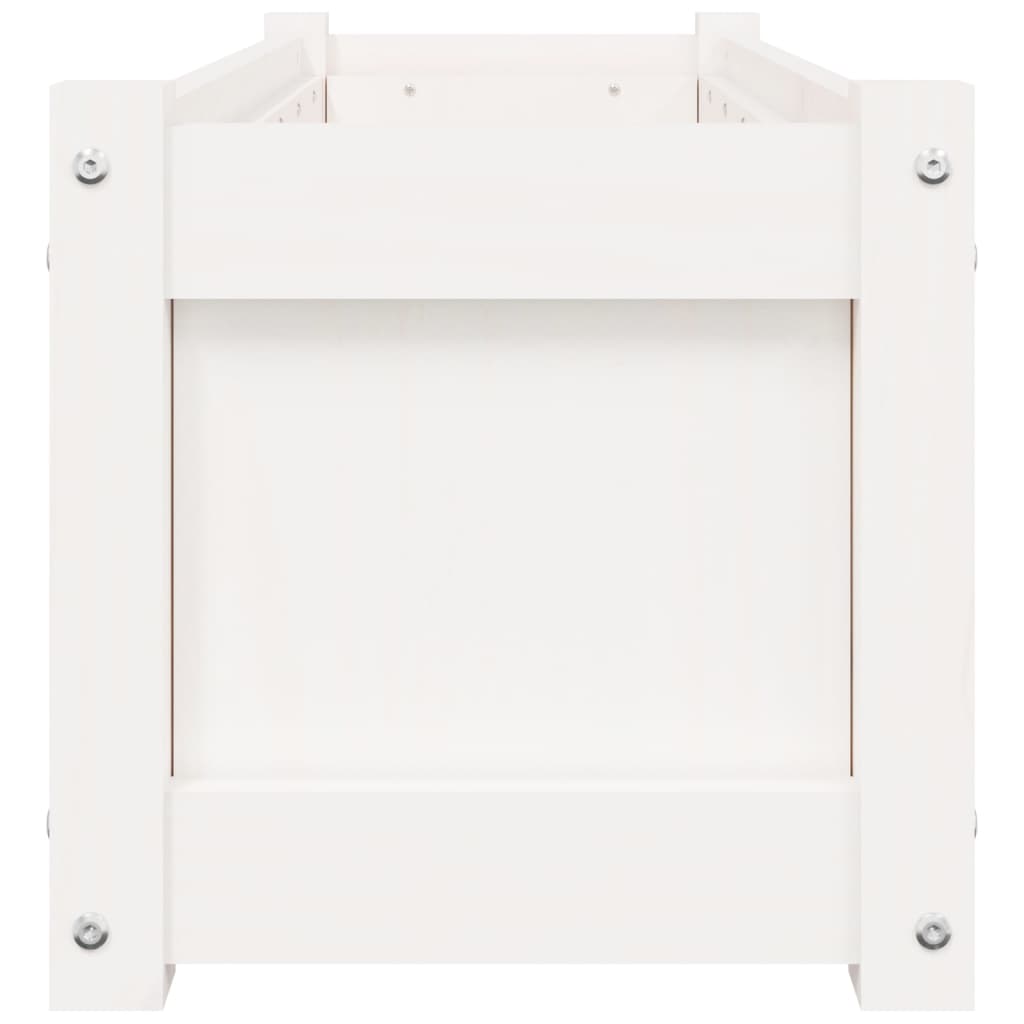 vidaXL Garden Planter White 90x31x31 cm Solid Wood Pine 6