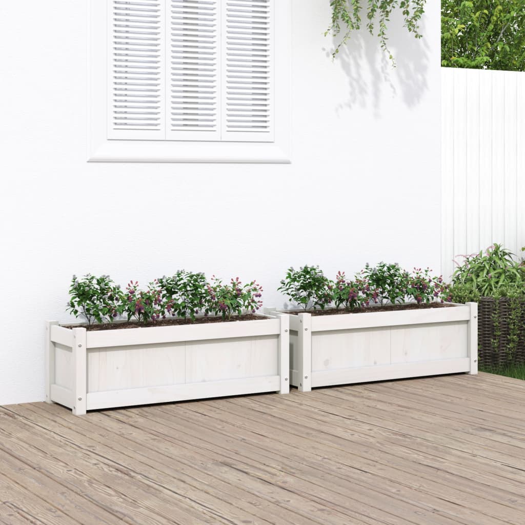 vidaXL Garden Planters Solid Wood Pine