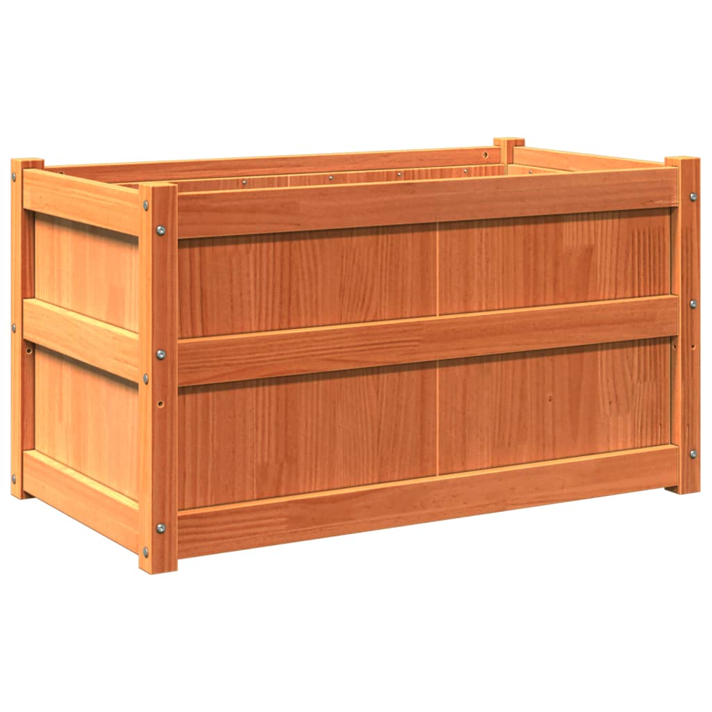 Garden Planters Solid Wood Pine Brown 1