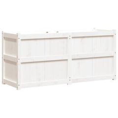 vidaXL Garden Planter White 150x50x70 cm Solid Wood Pine 2