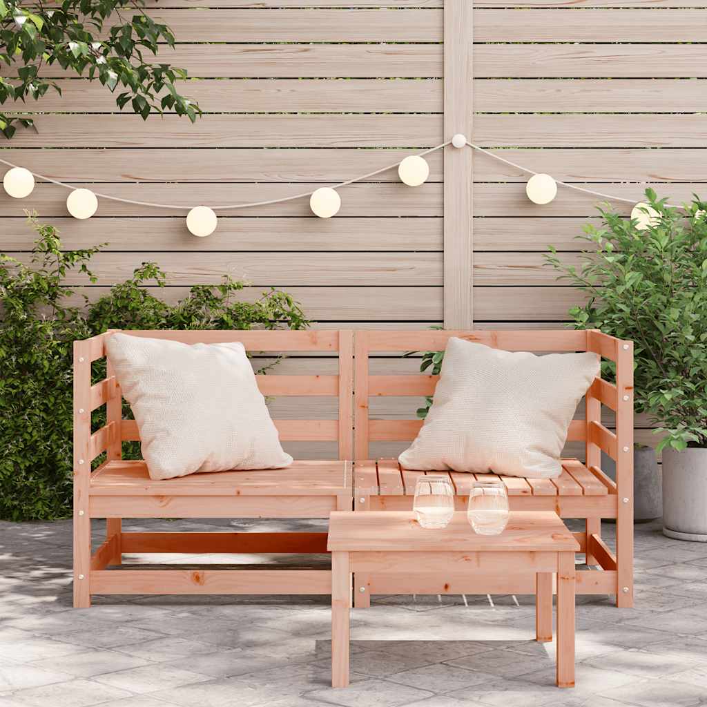 vidaXL Garden Sofas Corner 2 pcs 70x70x67 cm Solid Wood Douglas 3