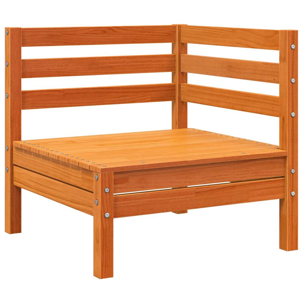 vidaXL Garden Sofa Corner Wax Brown Solid Wood Pine 2