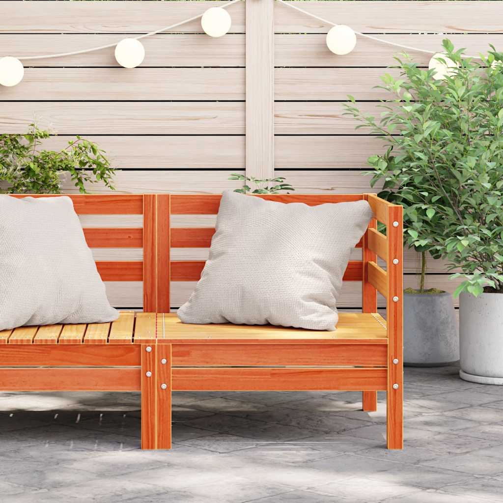 vidaXL Garden Sofa Corner Wax Brown Solid Wood Pine 3