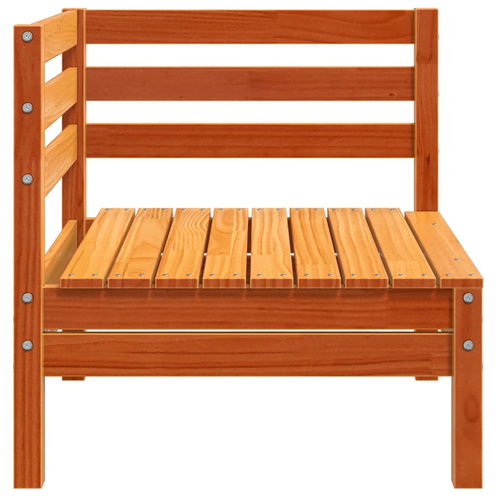 Solid pine wood Medium Wax Brown Corner sofa