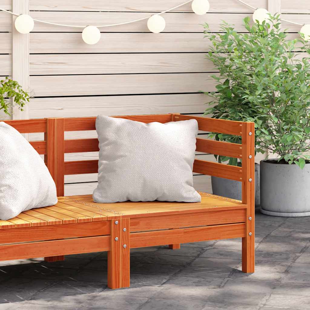 Solid pine wood Medium Wax Brown Corner sofa