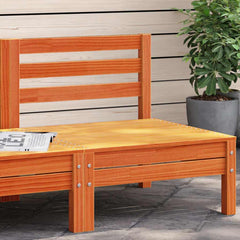 Solid pine wood Medium Wax Brown Middle sofa