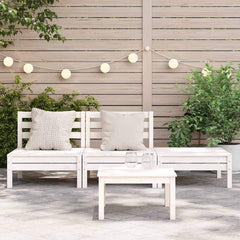 vidaXL Corner Sofa 3-Seater Solid pine wood White Pine 3-seater 3