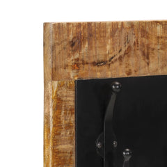 vidaXL Wall-mounted Coat Rack with 6 Hooks Solid Wood Mango 4