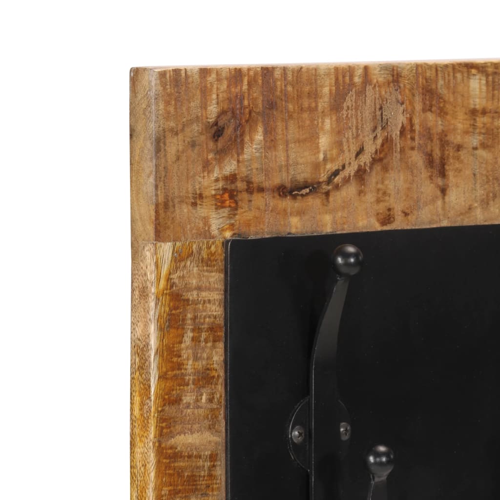 vidaXL Wall-mounted Coat Rack with 6 Hooks Solid Wood Mango 4